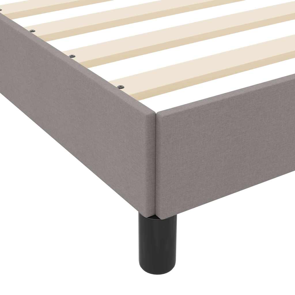 Box Spring Bed with Mattress Taupe 140 x 190 cm Fabric