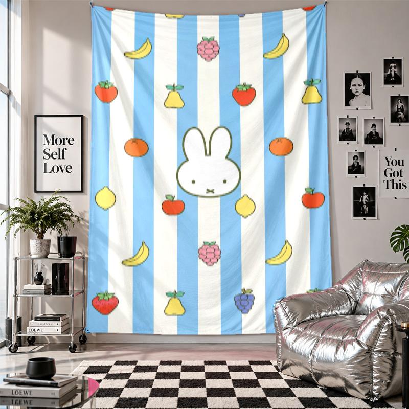 Wall TapestryMiffy Art Hanging Cloth Decorative Background Cover for Room Decoration