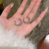 Luxurious Sparkling Zirconia C-Hoop Earrings - Versatile & Chic
