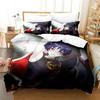 New Game Genshin Impact Scaramouche Bedding Set Printed Bed Set With Pillowcase Duvet Cover Soft Queen King Size Bedclothes Home