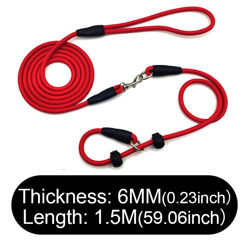 

Nylon Dog Training Leash P Chain Pet Outdoor Walking Supplies Traction Leads Small Large Dogs Running Free Hands Rope Dogs Leash червоний