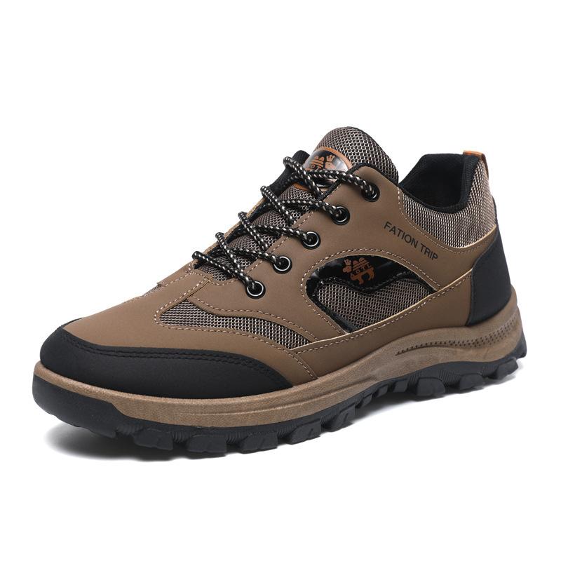 Outdoor hiking shoes men's shoes non-slip, waterproof and wear-resistant hiking shoes sports dad shoes middle-aged and elderly walking shoes