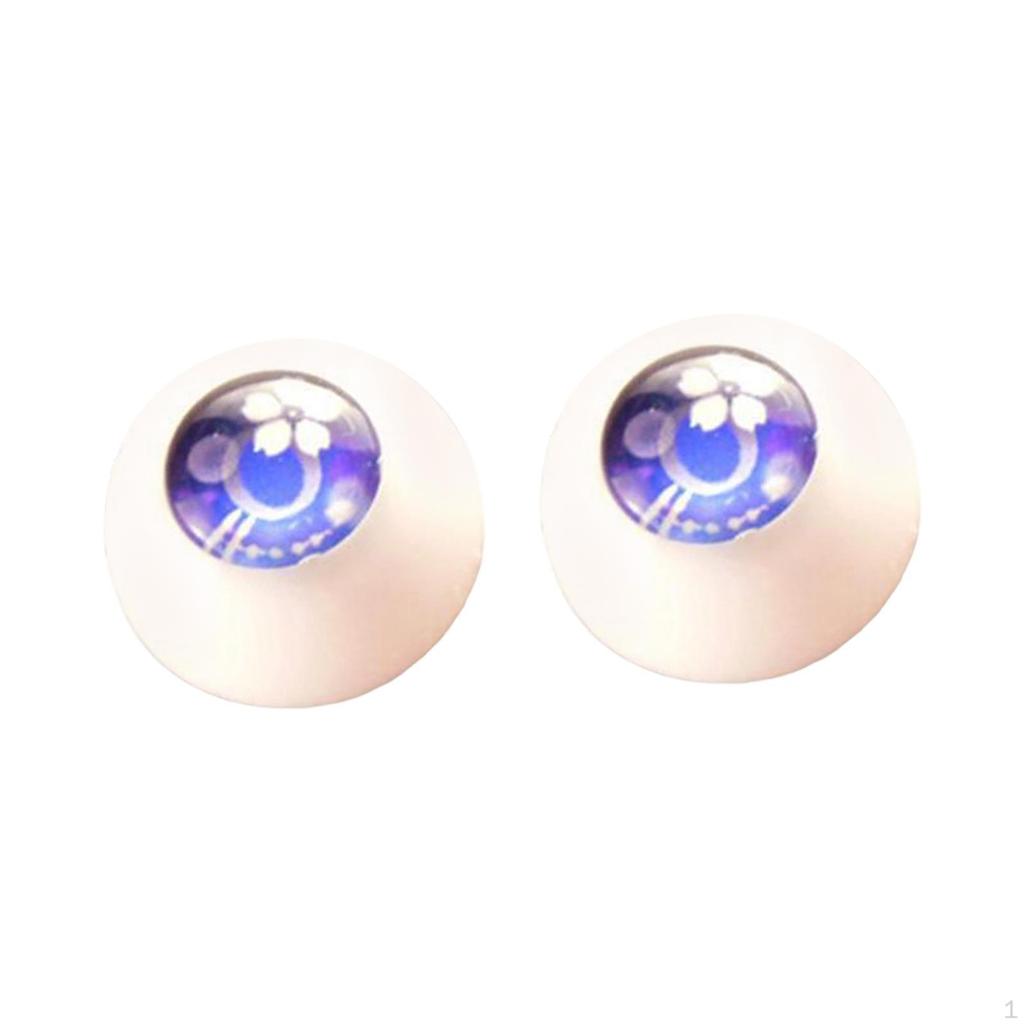 2 Pieces Doll Eyes Acrylic Art Crafts Sturdy Gift Versatile High Performance for 1/3 Dolls