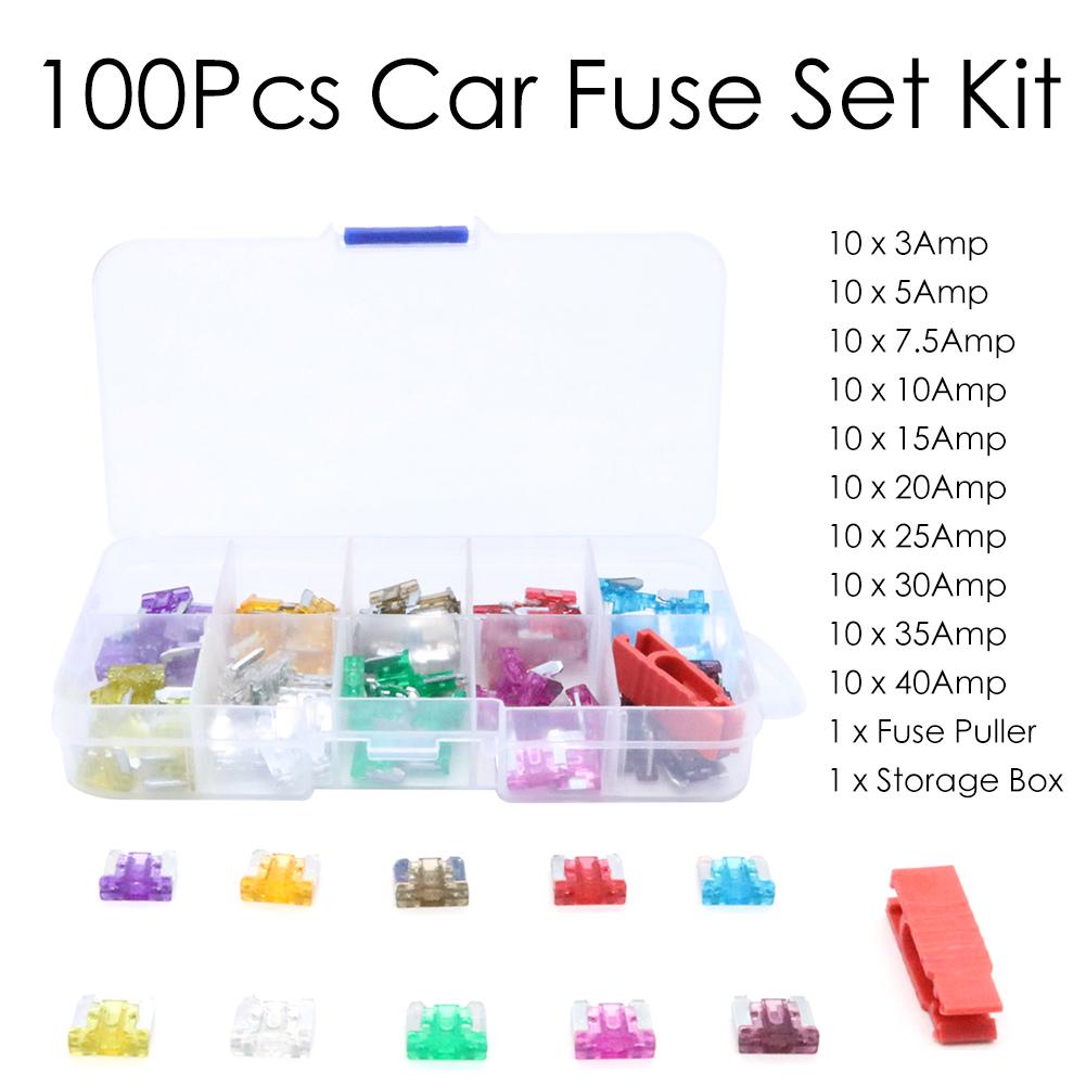35x Universal MIXED Mini Blade Fuse AUTO Car Motorbike 5 7.5 10 15 20 25 30 AMP