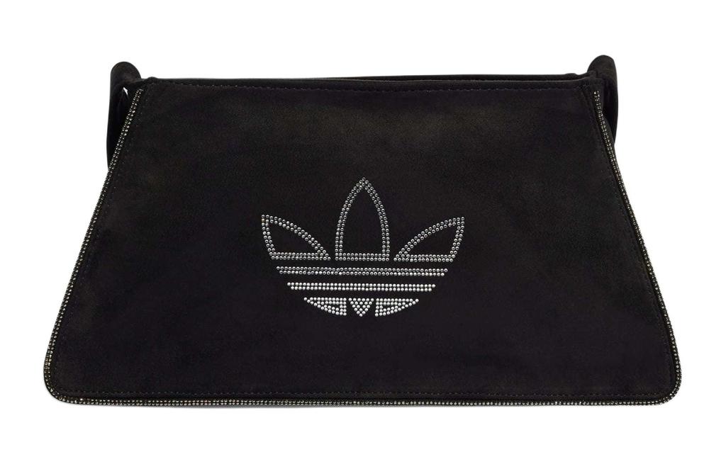adidas Borsa a mano/a spalla Originals Trefoil in poliestere riciclato da donna, Nera IT7375