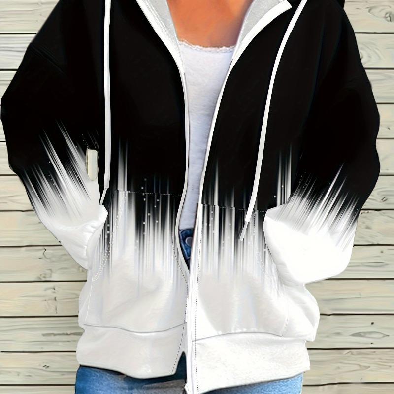 Women's Long Sleeve Zip-up Hoodie, Perfect for Casual Fall Wear, with Pockets