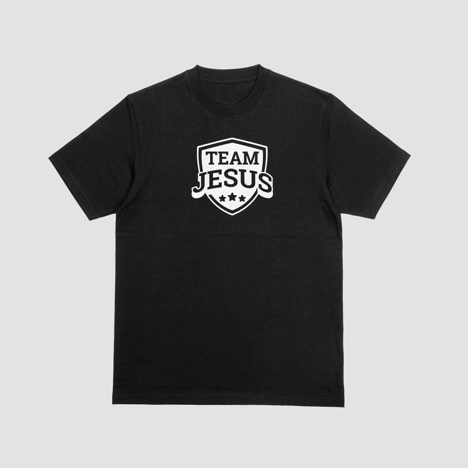 Team Jesus T-Shirt - Christian Faith Religious Tee - Men s/Women s Black Cotton S