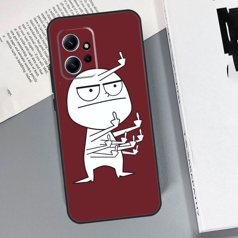 

Смешной чехол с мемами про средний палец для Xiaomi Redmi Note 13 11 10 12 14 15 Pro Plus Чехол для Redmi 15 15C 14C 10C 13C 12C Redmi Note 11 Pro