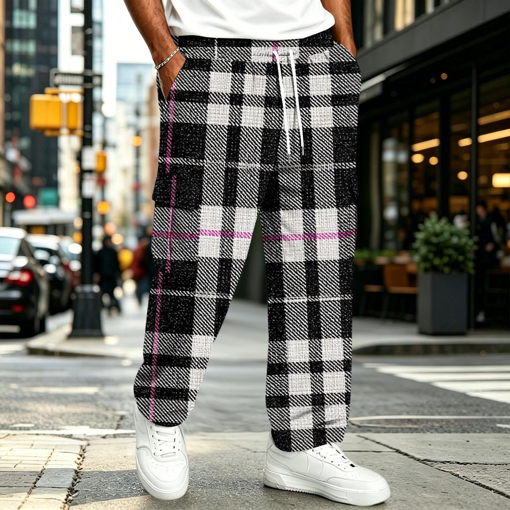 Men's Casual Straight Leg Drawstring Sweatpants for Everyday Wear and Commuting