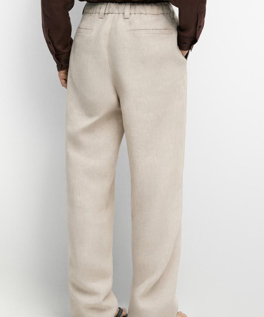 Masimodutti 100% Linen Total Look Pants