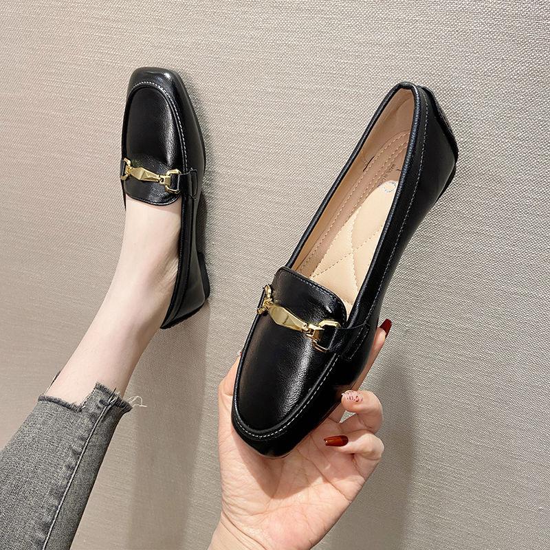 Jarní Podzimní Boty Ženy Baleríny Měkké Módní Značka Kancelářské Dámské Boty Černá Zlatá Stříbrná Nadměrná Velikost 42