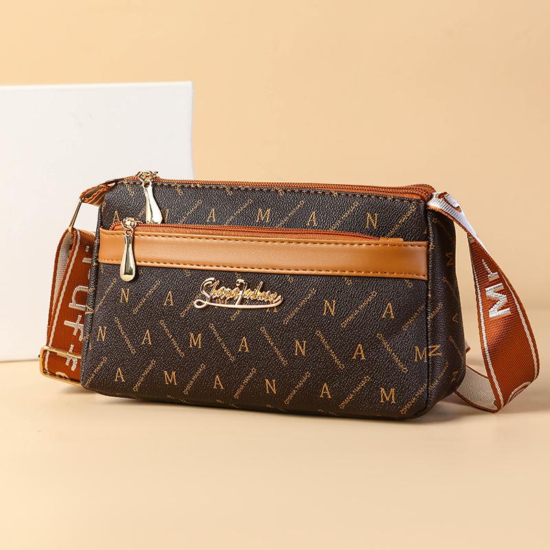 Spring Women, Middle-aged Women, Wide-band Versatile Bag, Middle-aged and Elderly Women's Crossbody Single-shoulder Bag