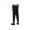 Li Ning Fitness Series Solid Color Cuffed Ice Feel Sun Protection Loose Knit Sports Pants Women pants Black AKYU416-2