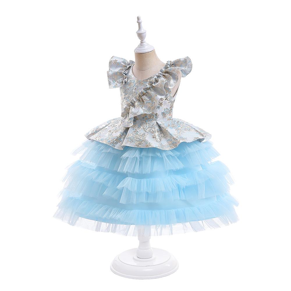 Kids Dress Infant Baby Baptism Dress For Girls Kids Wedding Party Dresses Bow Beaded Tulle Christening Gown Birthday Children Clothes