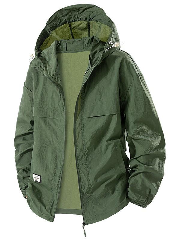 Men's Plus Size UPF50+ Ultra-Thin Ice Silk Sun Protection Fishing Jacket