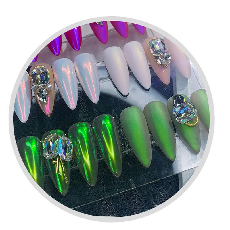 1 PC Nail Tool Ice Transparent Nude Color Powder Aurora Powder Net Red Manicure Magic Color Mirror Flour Powder