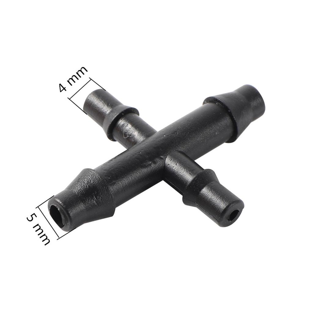 3/5mm To 4/7mm Hose Splitters Barbed Straight Tee 4-Way 6-Way Water Shunt Connectors Micro-Sprinkler Drip Irrigation Accessories