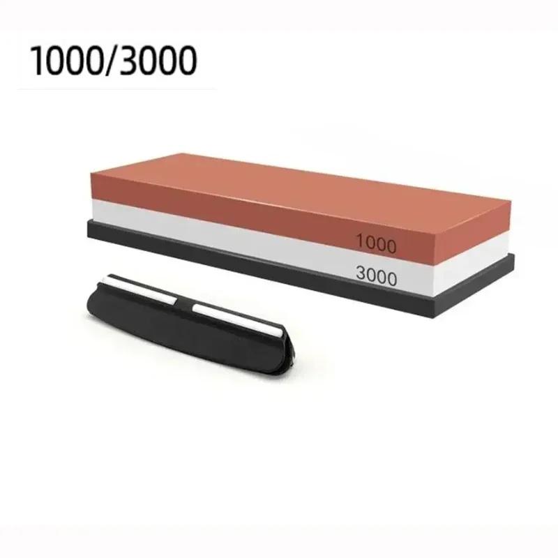 Profesionální sada kamene na broušení nožů 400/1000 3000/8000 Zrnitost Protiskluzová bambusová základna Oboustranné vedení nože brousek