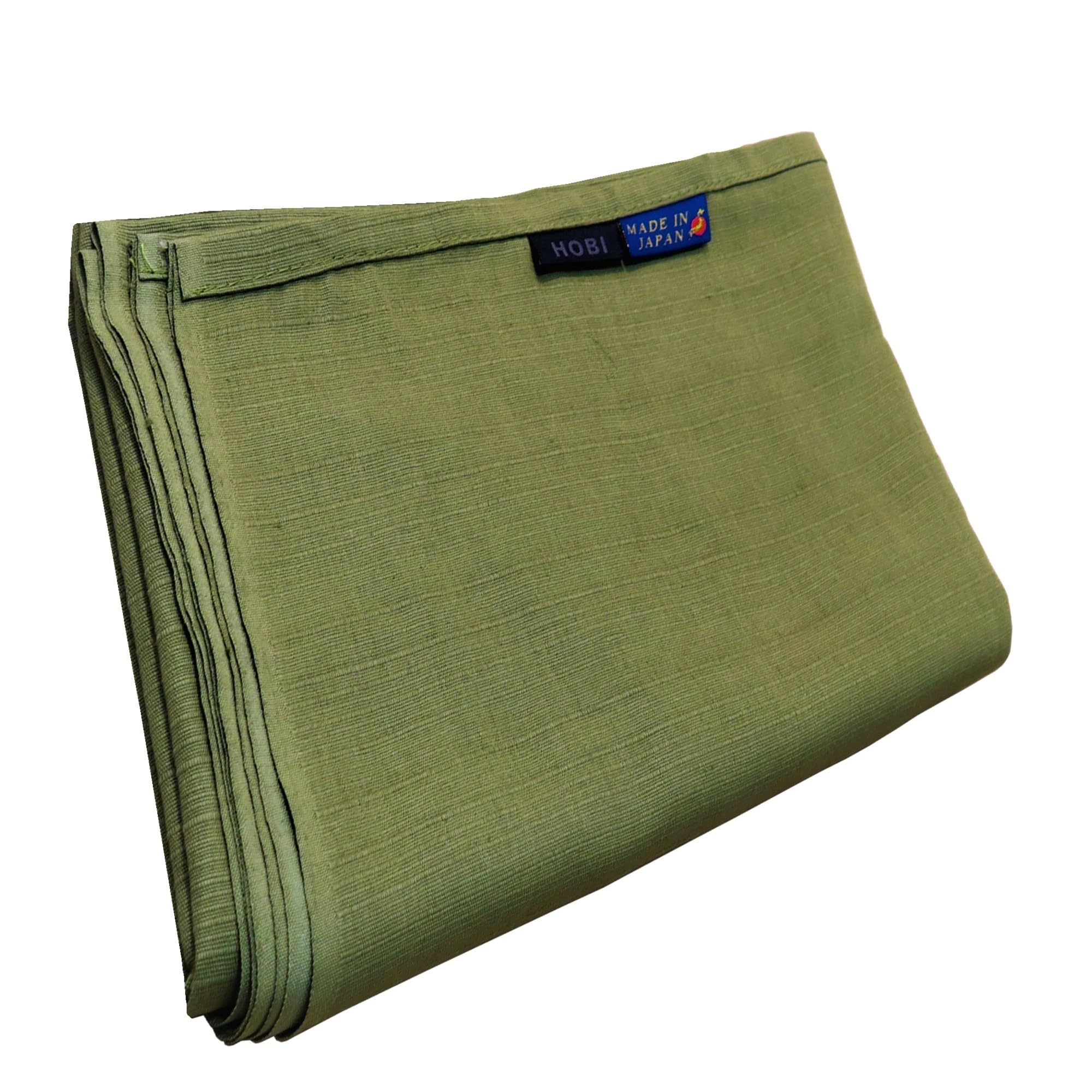 

HOBI in Tenugui Camping Towel Enshu Dyed Shantung Olive Ideal for Solo and IN [Made Japan] (70x45cm, Medium) - [Artisan-Dyed] Fabric/100% Cotton,