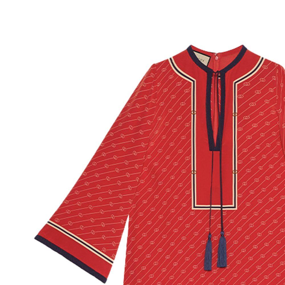 GUCCI Long Sleeved Dress Women's Red 661958-ZAHAX-6429