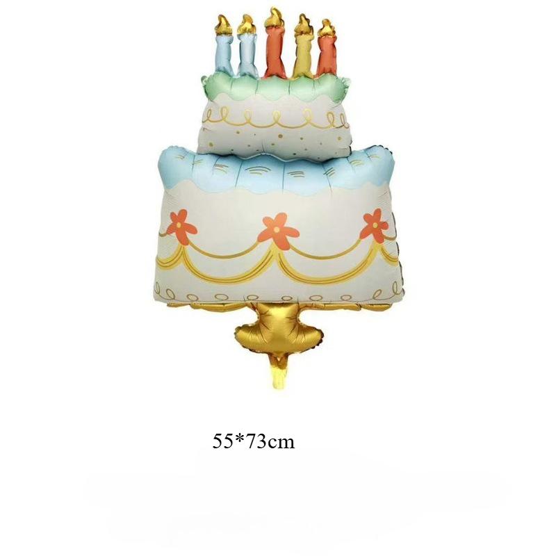 Cartoon Cake Shaped Balloons Children's Day Birthday Party Background Wall Atmosphere Decoration Layout Balloons