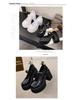 2023 Women's Retro Mary Jane Chunky Heel Leather Shoes - Height Boosting French Fashion