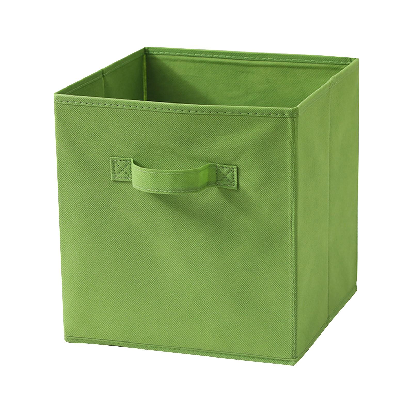 Durable Red Fabric Storage Cube Bin with Handle for Home, Office, and Closet Organization, 11x11x11 Inches One Size