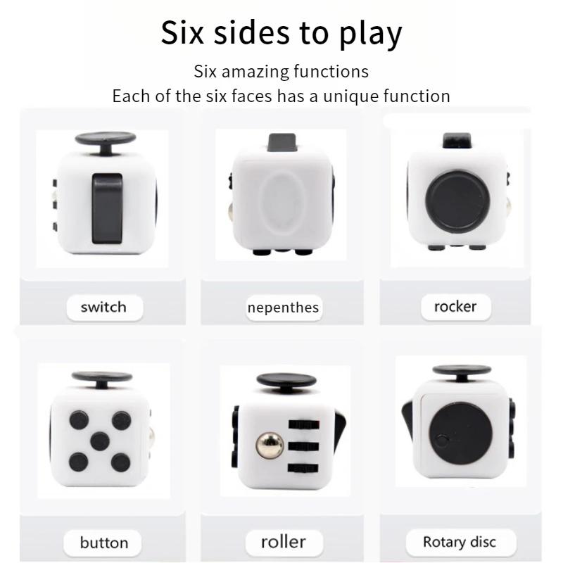 Fidget Cube Antistress Toys Hand Pinching Venting Anti Anxiety Games Kids Gift 6Sided Playable Decompression Finger Tip Dice