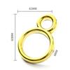 6cm Door Number Sign Creative Self Adhesive Gold Plate Sign 3D ABS Number Stickers Universal