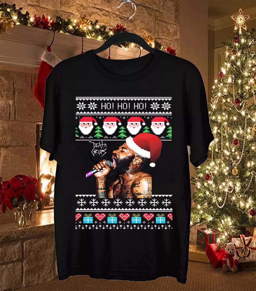 Death Grips Band Ho ho ho Merry Christmas Ugly Black All Size Shirt AE16 Unisex T-Shirt XXXL
