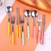 3Pcs Stainless Steel Portable Student Tableware Outdoor Travel Box Spoon Fork Chopsticks Set Adult Gift Cutler