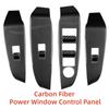 Power Window Control Panel Car Upgrade Stickers ABS Plastic Carbon For Mazda Atenza  Trim Paste Cars Decoration Accessories