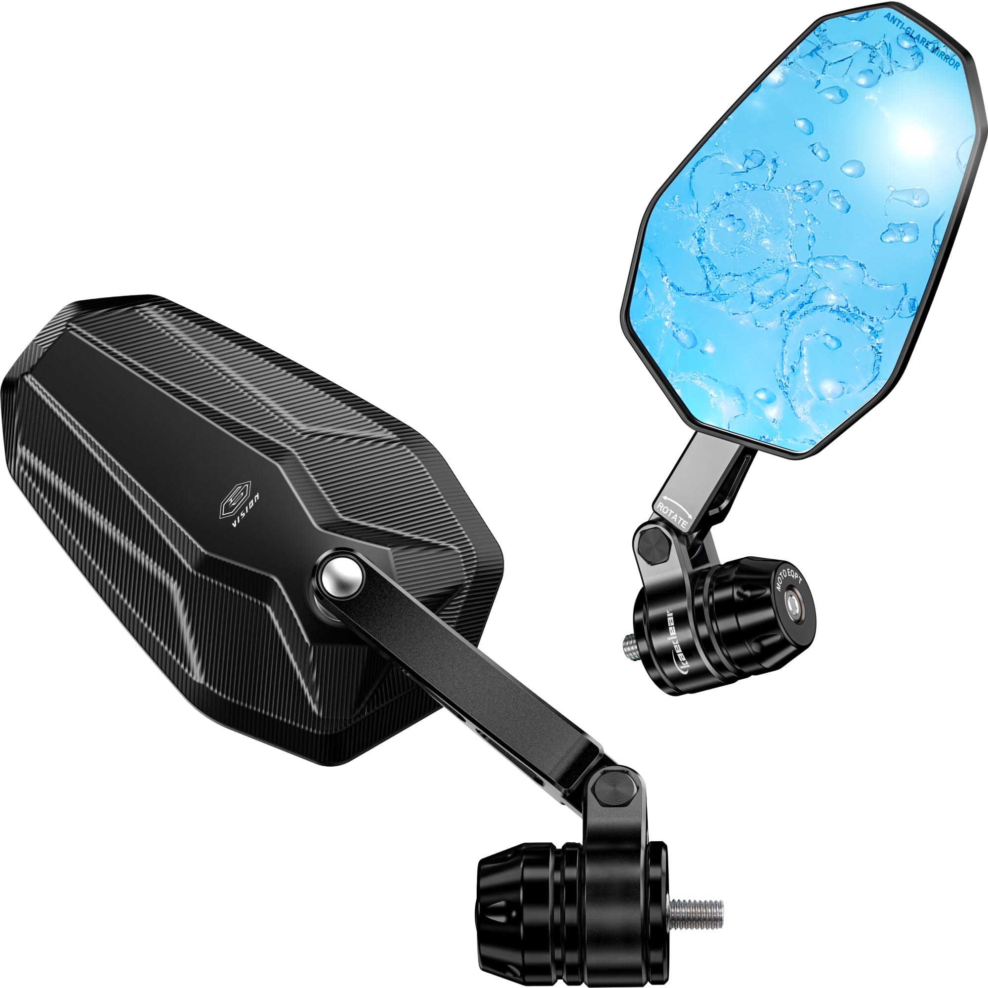 

Kaedear Мотоциклетный Складной 10мм и Левый и Правый Универсальный Синий Алюминий Техосмотр Черный Супер Четкий Уменьшенный ЧПУ Ржавчина Широкий Шесть Видение