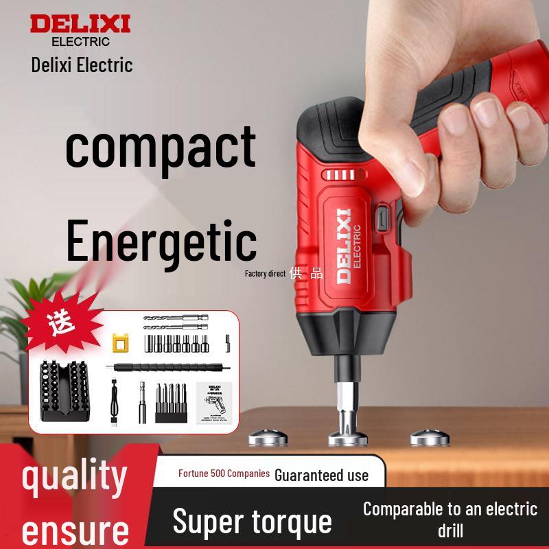 Rechargeable Multifunctional Mini Electric Screwdriver Set for Household Use