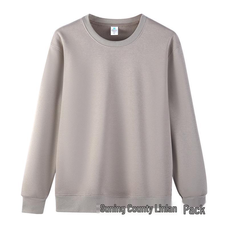 Unisex 420G Extra Thick Hua Cotton Silver Fox Fleece Crew Neck Sweatshirt - Warm Base Layer Top for Autumn and Winter