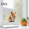 Cute Hamster Static Window Clings Realistic Cling Sticker, Sunflower Daisy Decal, Removable No-Adhesive Creative Gifts for Lovers Vinyl Art,