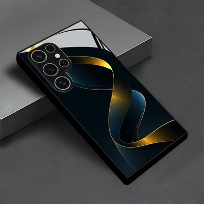 Blue Greative Glass Phone Case For Samsung Galaxy S26 S25 S24 S22 S23 Ultra S21 S20 Plus 5G Frosted Non-Slip Full Cover