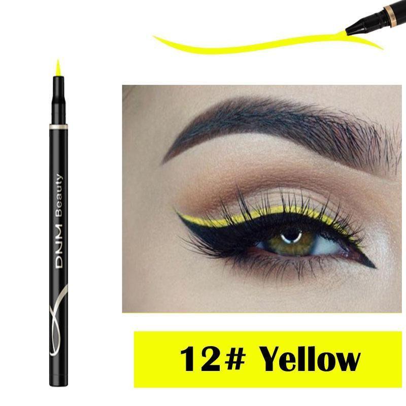 Kozmetik Eyeliner Suya Dayanıklı Aydınlatıcı Kalem Naylon Kafa Yatan İpekböceği Kaş Kalemi Hızlı Kuruyan Sıvı Eyeliner