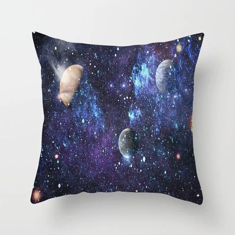 Starry Sky Landscape Planet Series Printed Pillowcase Sofa Seat Cushion Cover Future Sense Home Decoration Embrace