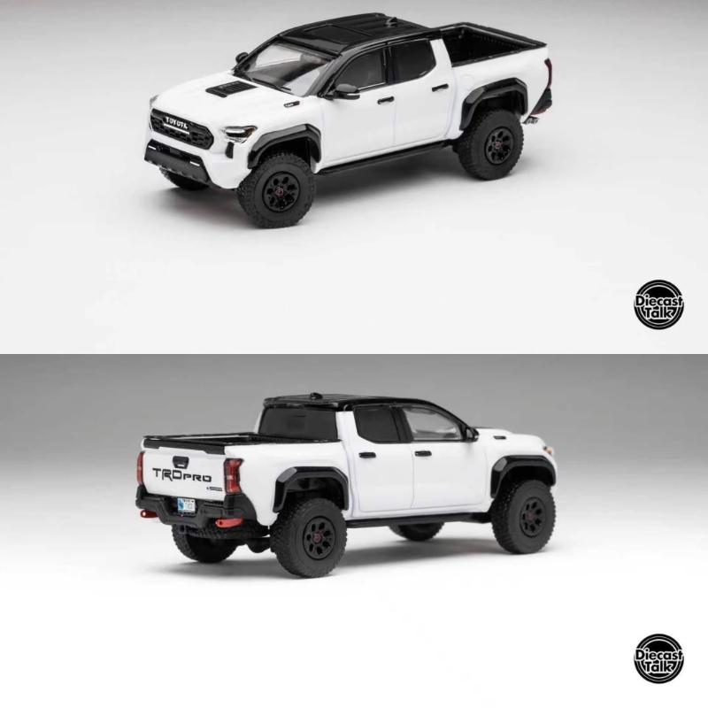 DiecastTalk Exclusive GCD 1/64 Toyota Tacoma TRDPRO(4th Gen) ICE CAP WHITE Alloy Car Model