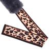 Thick Fanshion Neck Warmer Neck Scarves Wrap Collar Scarf Faux Fur Plush Leopard Ribbons