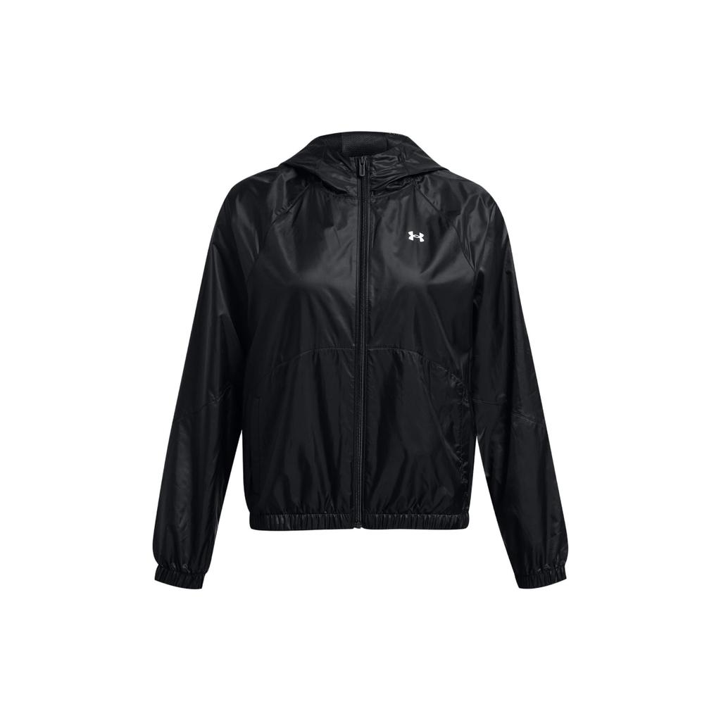 Under Armour UA Rival Solid Logo Casual Hoodie Jacket Women Jackets Black 1382698-001