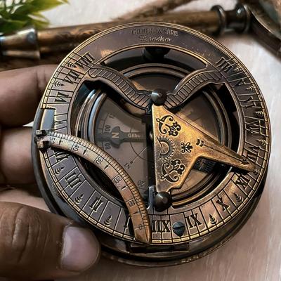 Antique Sundial Compass - 8th Anniversary Gift for Men, Gifts For Your Loved One's, Bithday Gift, Christmas Gift, Baptism Keepsake Gift