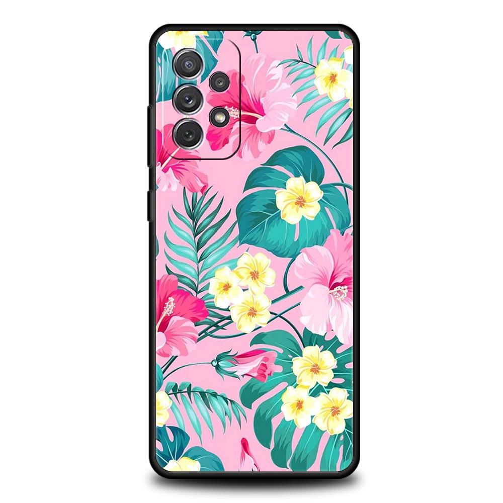 Summer Colorful Flower Case for Samsung A57 A37 A51 A71 A21S A17 A15 A25 A41 A23 A33 A53 A73 A07 A03S A05S A13 A35 A55 5G Cover