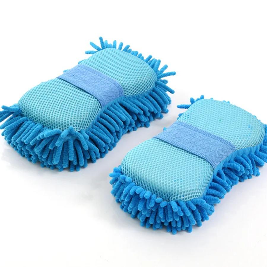 Microfiber Car Washer Sponge Cleaning Car Care Detailing Brushes Washing Towel Auto Gloves Styling Accessories Maintenance