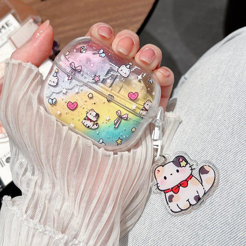 Cute Cartoon Earphone Case For Samsung Galaxy Buds 3 Pro TPU Shell Transparent Headphone Cover For Galaxy Buds3 Protective Cover