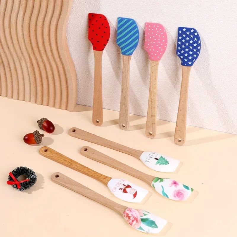 Mini Silicone Spatula Cake Cream Spatula Split Butter Spatula Cake Decoration Tool Baking Accessories Kitchen Cooking Tool