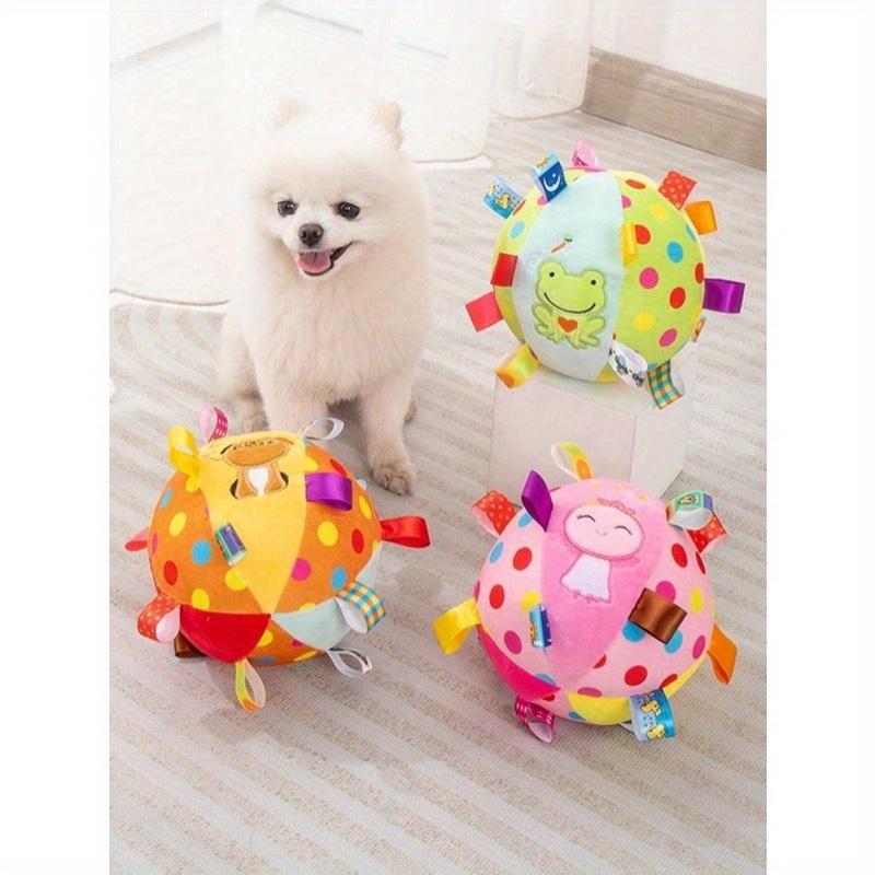 1pc Pet Self-Playing Ball Toy With Ringing Bell, Durable & Chew Resistant, Suitable For Small/Medium/Large Dogs, Random Pattern Sent