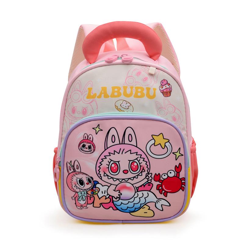 

Durable Cartoon Kids Backpack - Large Capacity, Lightweight, Dirt-Resistant, Double Shoulder Design for Cross-Border Kindergarten Use светло-розовый