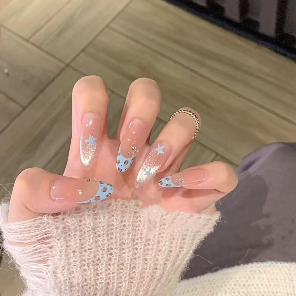 Pink Heart Bow French Cat Nails: Cute, Skin-Brightening Press-Ons for Students